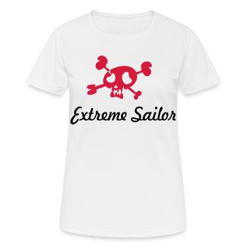 segeln - Frauen T-Shirt atmungsaktiv - Weiß - Vorne - AI Model Female 172 dark (172cm)