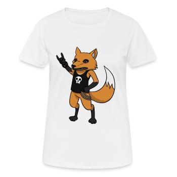 Rocker fox - Women's Breathable T-Shirt - white - Front - AI Model Female 172 dark (172cm)