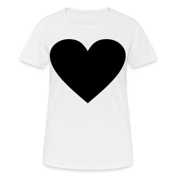 Black Heart Awesomeelement - Women's Breathable T-Shirt - white - Front - AI Model Female 172 dark (172cm)
