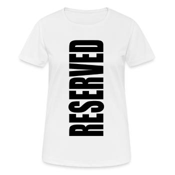 Reserved - Frauen T-Shirt atmungsaktiv - Weiß - Vorne - AI Model Female 172 dark (172cm)