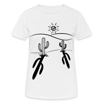 cactus romantiques - T-shirt respirant Femme - blanc - Devant - AI Model Female 172 dark (172cm)