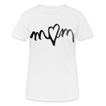 I heart MOM love - the gift for Mother's Day - Women's Breathable T-Shirt - white - Front - AI Model Female 172 dark (172cm)