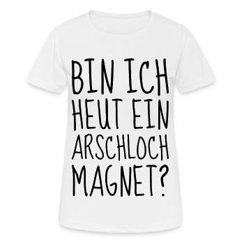 Am I an asshole magnet today - Women's Breathable T-Shirt - white - Front - AI Model Female 172 dark (172cm)