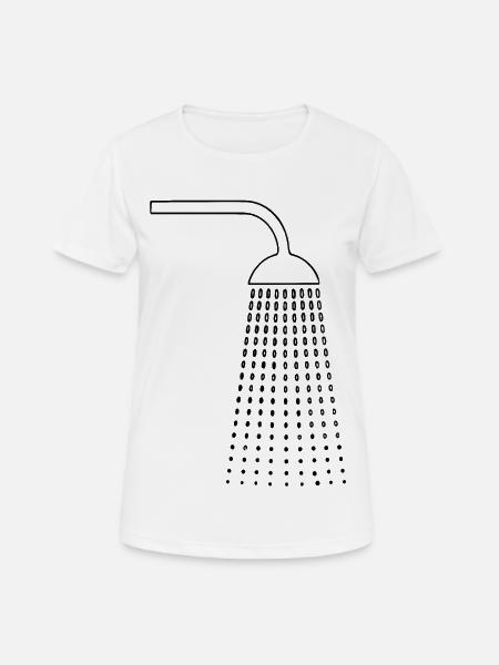 Dessins de douche - T-shirt respirant Femme - blanc