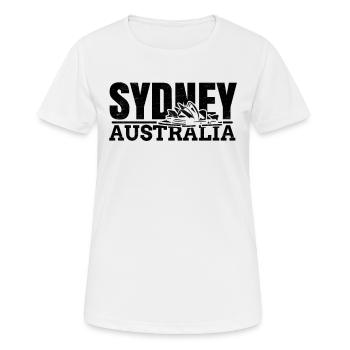 Sydney Australia - Women's Breathable T-Shirt - white - Front - AI Model Female 172 dark (172cm)