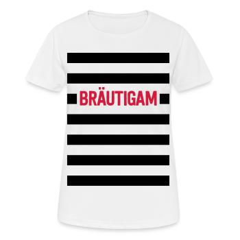 Groom - bande baccalauréat parti - T-shirt respirant Femme - blanc - Devant - AI Model Female 172 dark (172cm)
