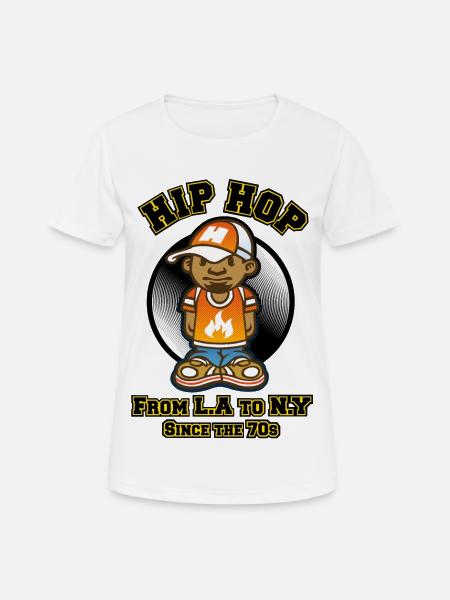 HIP HOP - Women's Breathable T-Shirt - white