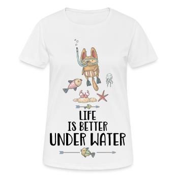 Diver - Women's Breathable T-Shirt - white - Front - AI Model Female 172 dark (172cm)