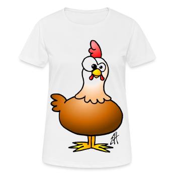 Poulet - T-shirt respirant Femme - blanc - Devant - AI Model Female 172 dark (172cm)