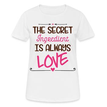 Secret Ingredient Love - T-shirt respirant Femme - blanc - Devant - AI Model Female 172 dark (172cm)
