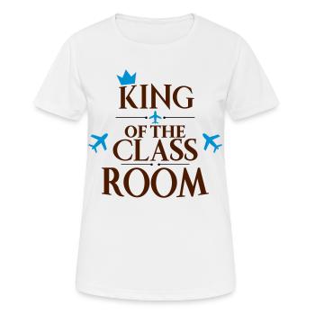 école - T-shirt respirant Femme - blanc - Devant - AI Model Female 172 dark (172cm)