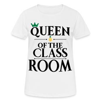 Schule - Frauen T-Shirt atmungsaktiv - Weiß - Vorne - AI Model Female 172 dark (172cm)