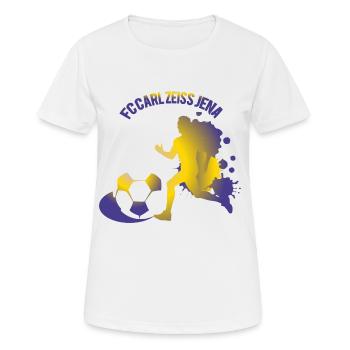 FC Carl Zeiss Jena - T-shirt respirant Femme - blanc - Devant - AI Model Female 172 dark (172cm)
