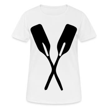 Paddel - Frauen T-Shirt atmungsaktiv - Weiß - Vorne - AI Model Female 172 dark (172cm)