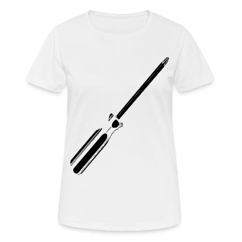 Tournevis - T-shirt respirant Femme - blanc - Devant - AI Model Female 172 dark (172cm)