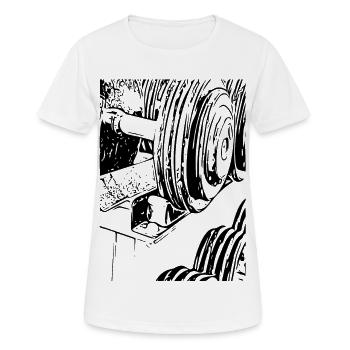 Hantel - Frauen T-Shirt atmungsaktiv - Weiß - Vorne - AI Model Female 172 dark (172cm)