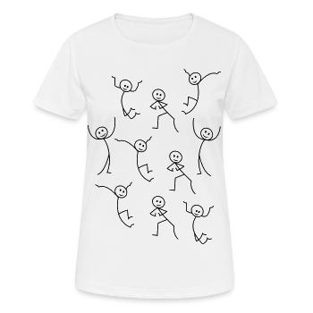 happy people - Frauen T-Shirt atmungsaktiv - Weiß - Vorne - AI Model Female 172 dark (172cm)