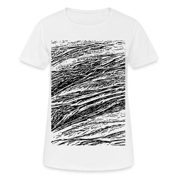 Kreativ Abstrakt - Frauen T-Shirt atmungsaktiv - Weiß - Vorne - AI Model Female 172 dark (172cm)