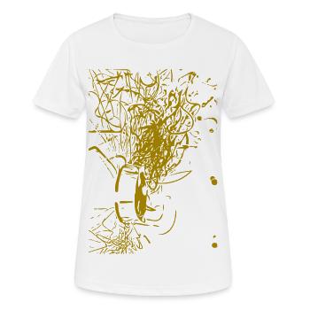 Conception abstraite - T-shirt respirant Femme - blanc - Devant - AI Model Female 172 dark (172cm)