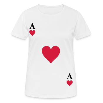 Ace of hearts - Women's Breathable T-Shirt - white - Front - AI Model Female 172 dark (172cm)
