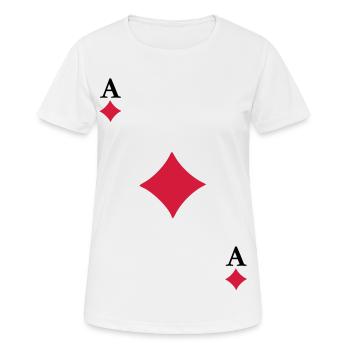 Ace of Diamonds - Women's Breathable T-Shirt - white - Front - AI Model Female 172 dark (172cm)