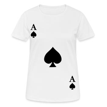 Ace of Spades - Women's Breathable T-Shirt - white - Front - AI Model Female 172 dark (172cm)