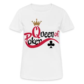 poker - Frauen T-Shirt atmungsaktiv - Weiß - Vorne - AI Model Female 172 dark (172cm)