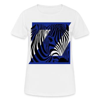 Zebra Mix - T-shirt respirant Femme - blanc - Devant - AI Model Female 172 dark (172cm)