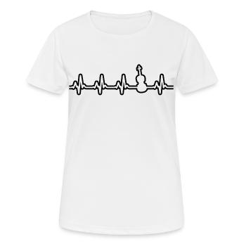 Violine Geige - Frauen T-Shirt atmungsaktiv - Weiß - Vorne - AI Model Female 172 dark (172cm)