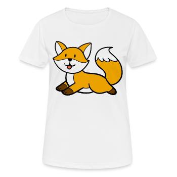 Lying fox - Women's Breathable T-Shirt - white - Front - AI Model Female 172 dark (172cm)