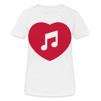 I love music - Women's Breathable T-Shirt - white - Front - AI Model Female 172 dark (172cm)