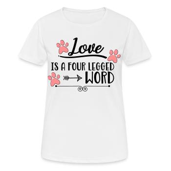 Chien - T-shirt respirant Femme - blanc - Devant - AI Model Female 172 dark (172cm)