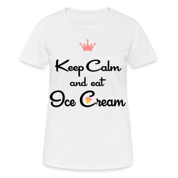 eis - Frauen T-Shirt atmungsaktiv - Weiß - Vorne - AI Model Female 172 dark (172cm)