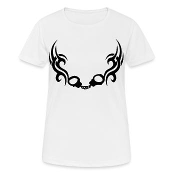 Trible à menottes - T-shirt respirant Femme - blanc - Devant - AI Model Female 172 dark (172cm)