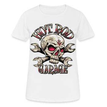 Hot Rod Garage V8 - T-shirt respirant Femme - blanc - Devant - AI Model Female 172 dark (172cm)