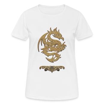 Wonderful Chinese dragon - Women's Breathable T-Shirt - white - Front - AI Model Female 172 dark (172cm)