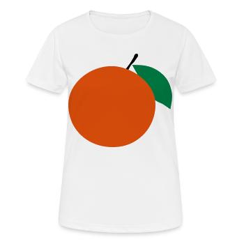orange - T-shirt respirant Femme - blanc - Devant - AI Model Female 172 dark (172cm)