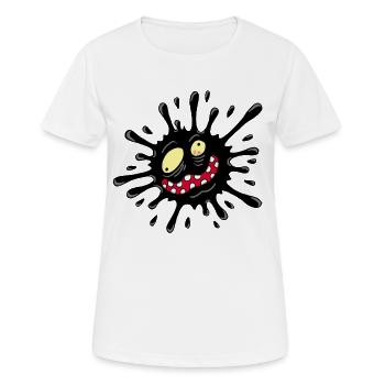 Monstre tache d'encre - T-shirt respirant Femme - blanc - Devant - AI Model Female 172 dark (172cm)
