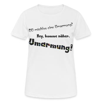 Umarmung - Frauen T-Shirt atmungsaktiv - Weiß - Vorne - AI Model Female 172 dark (172cm)