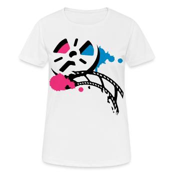 Une vieille bobine de film avec un film - T-shirt respirant Femme - blanc - Devant - AI Model Female 172 dark (172cm)