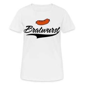 saucisse - T-shirt respirant Femme - blanc - Devant - AI Model Female 172 dark (172cm)