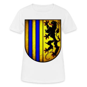 Chemnitz - Chemnitzer Wappen - Frauen T-Shirt atmungsaktiv - Weiß - Vorne - AI Model Female 172 dark (172cm)