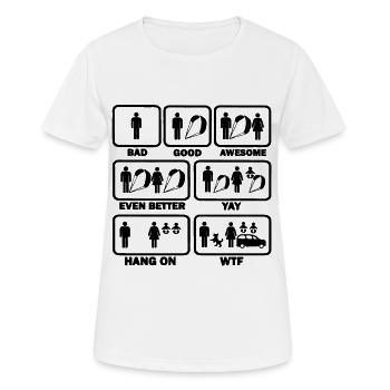 kite surfing boarding gift - Women's Breathable T-Shirt - white - Front - AI Model Female 172 dark (172cm)