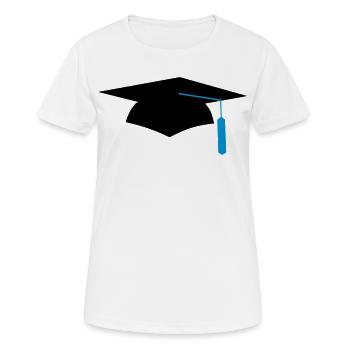 graduation - Women's Breathable T-Shirt - white - Front - AI Model Female 172 dark (172cm)