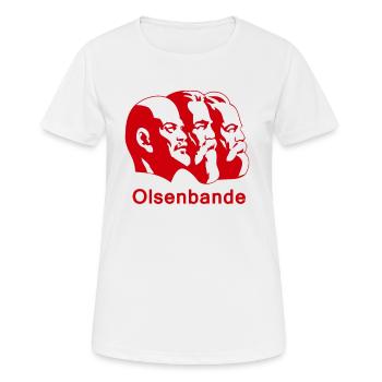 Lenin Max Engels Humor Olsen Bande Party Spaß Fun - Frauen T-Shirt atmungsaktiv - Weiß - Vorne - AI Model Female 172 dark (172cm)