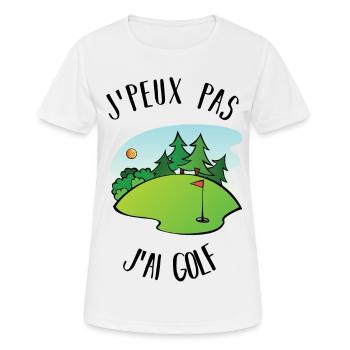 I can not play golf - Women's Breathable T-Shirt - white - Front - AI Model Female 172 dark (172cm)
