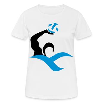 wasserball - Frauen T-Shirt atmungsaktiv - Weiß - Vorne - AI Model Female 172 dark (172cm)