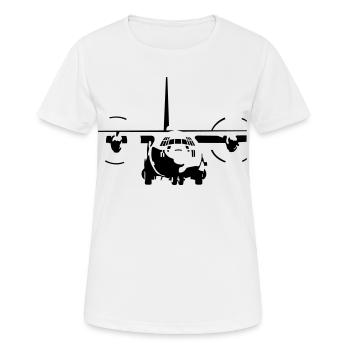 C-130 Hercules - T-shirt respirant Femme - blanc - Devant - AI Model Female 172 dark (172cm)
