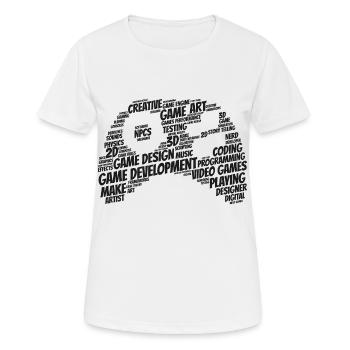 Games developer - Women's Breathable T-Shirt - white - Front - AI Model Female 172 dark (172cm)