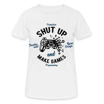 Développement de jeux - T-shirt respirant Femme - blanc - Devant - AI Model Female 172 dark (172cm)